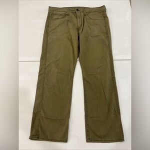 Levi’s 569 Pants Loose Straight Fit Olive Green Khaki Jeans Men’s 36 X 32